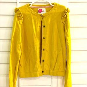 Mini Boden. Everyday Cardigan in yellow. Size 8-9.